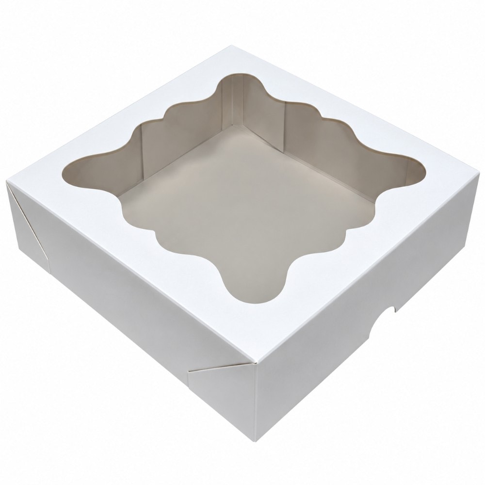 Caixa Papel Branca Visor 15X15X4 C/10