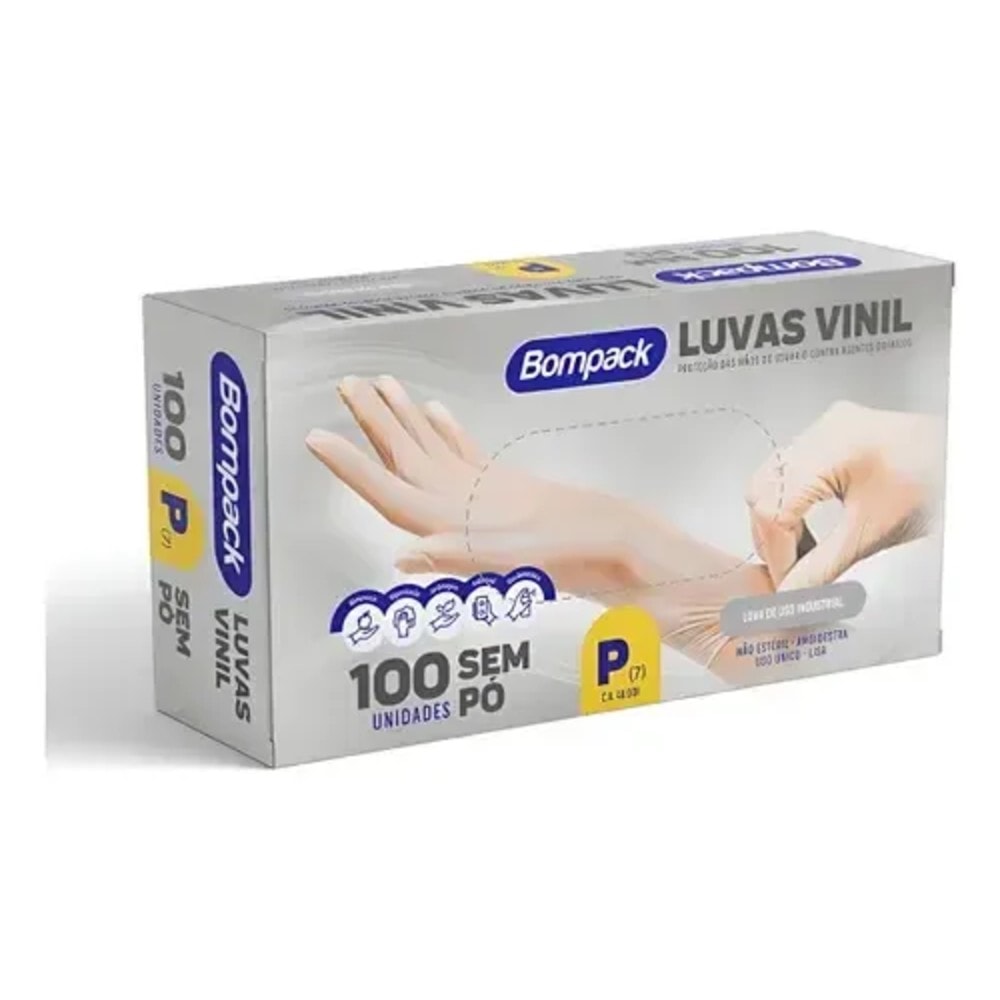 Luva Vinil C/100 P Bompack