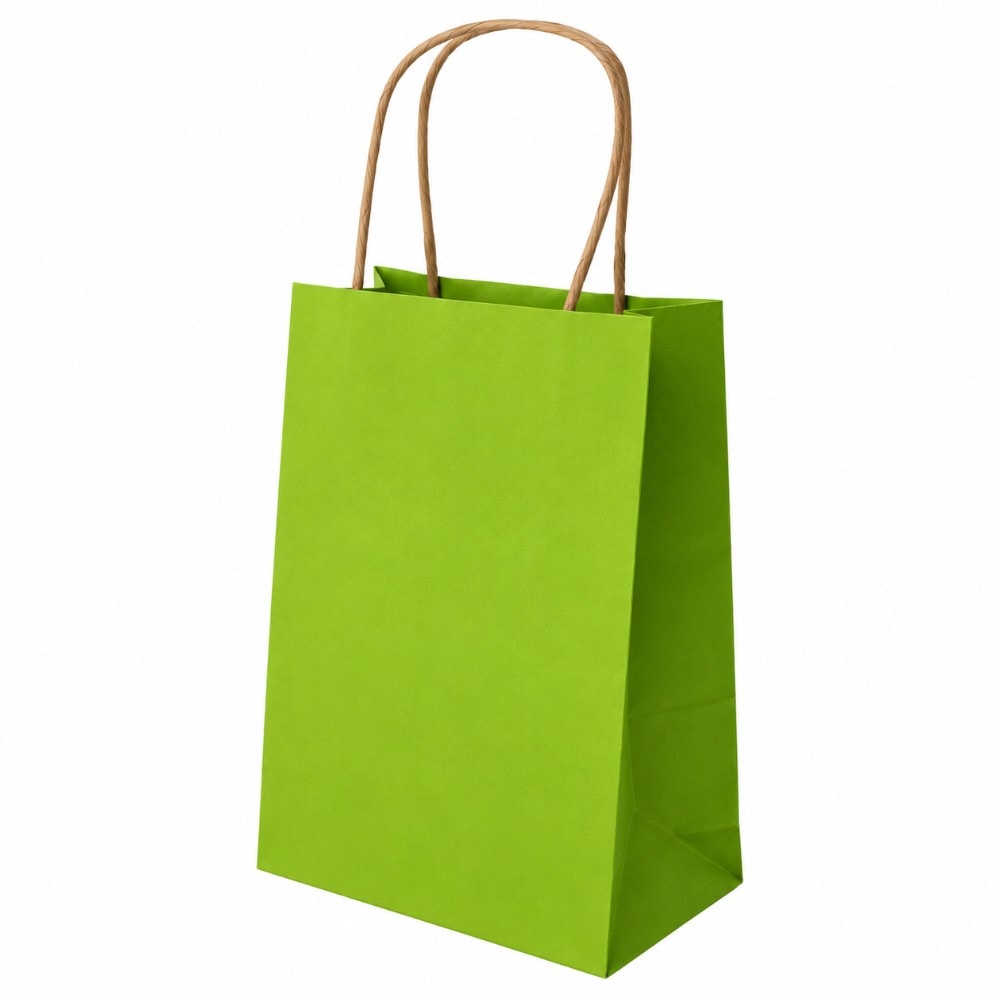 Sacola Pap Kraft 9,5X7,14,5 Verde Limao C/10