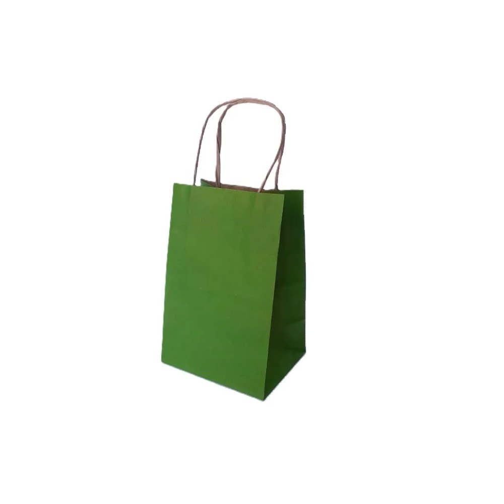 Sacola Pap Kraft 9,5X7,14,5 Verde C10