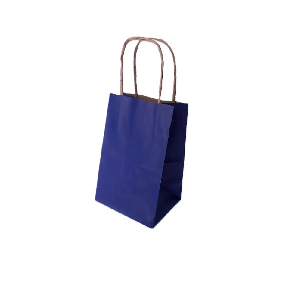 Sacola Pap Kraft 9,5X7,5X14,5 Azul Bic C/10
