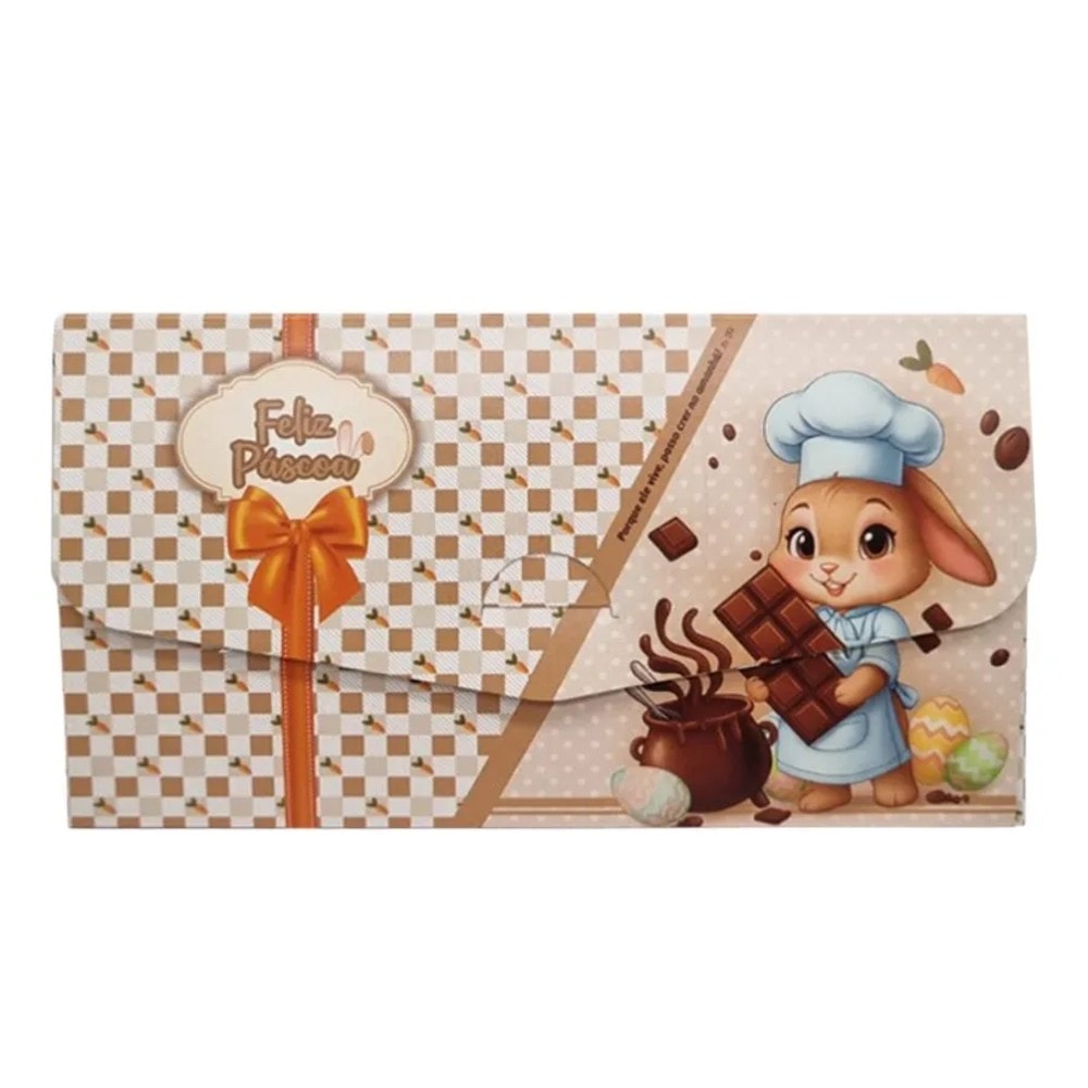Envelope Barra Choco Pascoa 18X10X1,5Cm