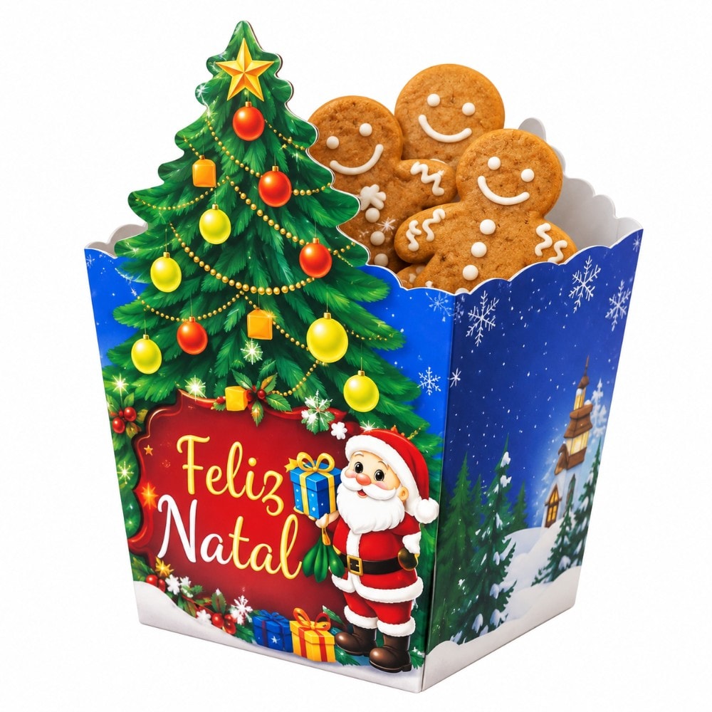 Cachepot 9X9X11Cm Natal