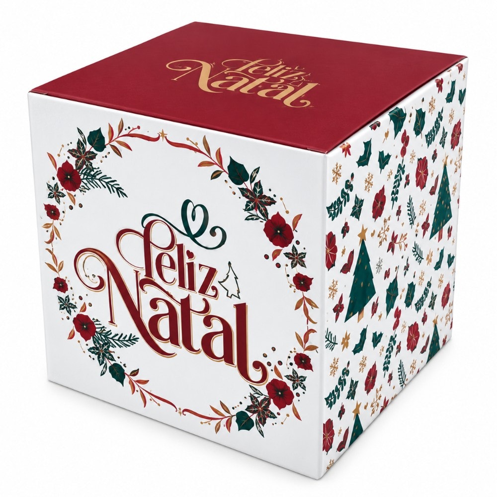 Caixa Papel Kraft 12X12X12 Natal