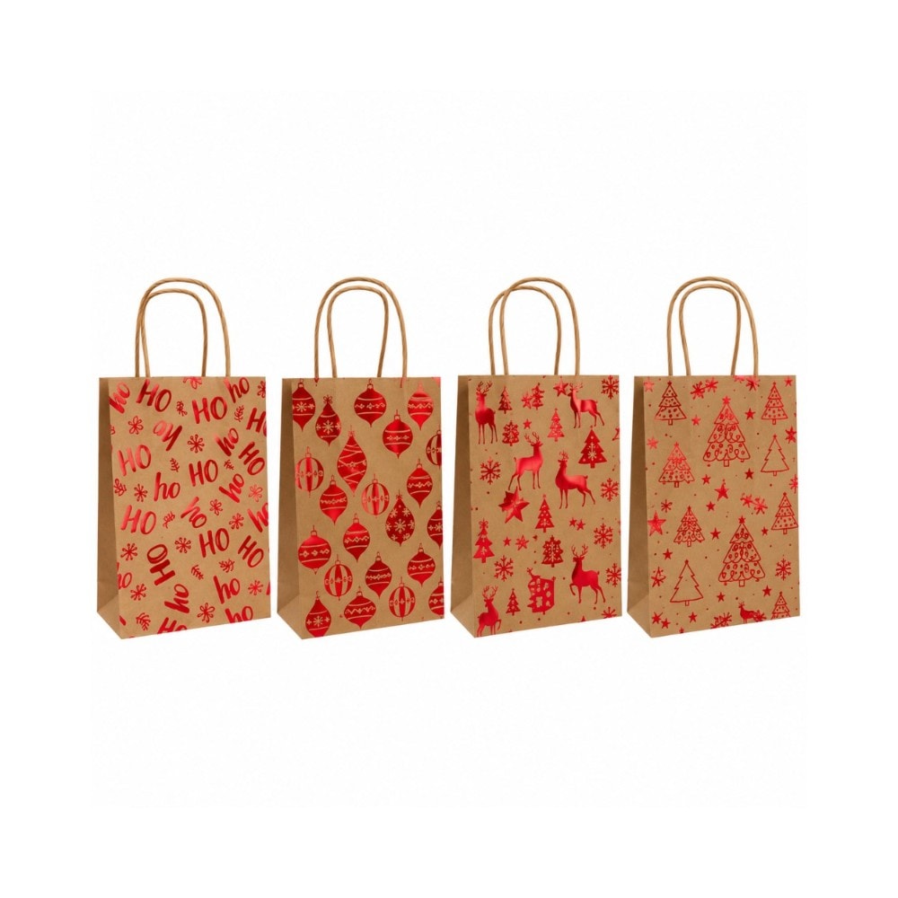 Sacola Kraft 17X12X7Cm P Natal Sortido