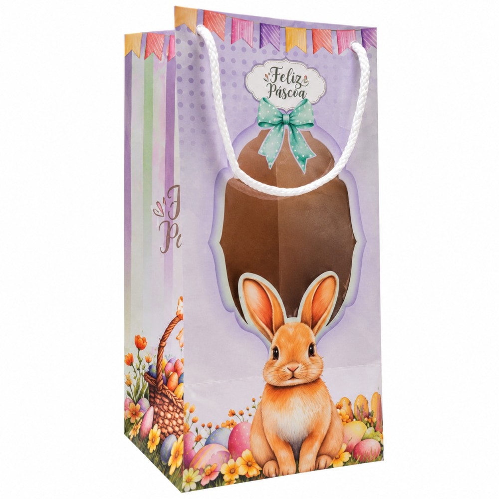 Sacola Papel 15X15X32 Pascoa Ovos
