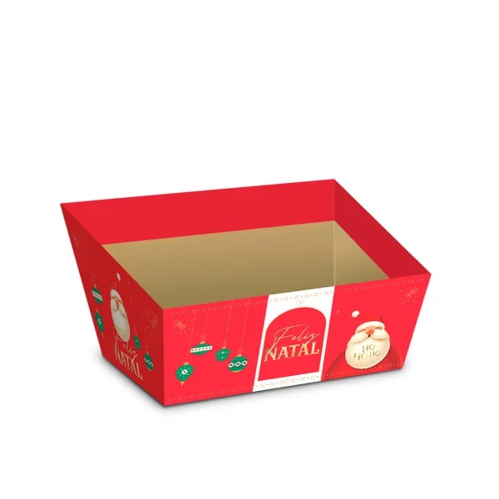 Cesta Trapezio Happy Christimas 26X20X19 G