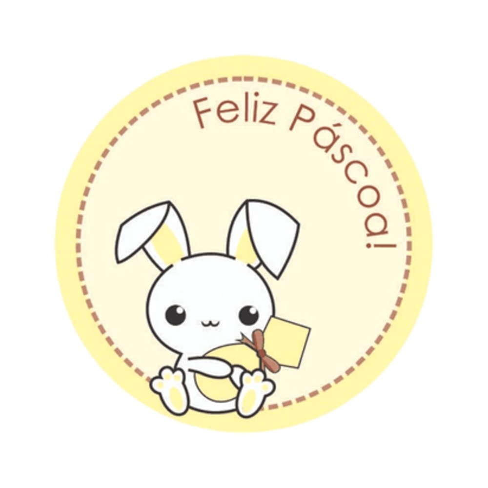 Carimbo Feliz Pascoa Redondo