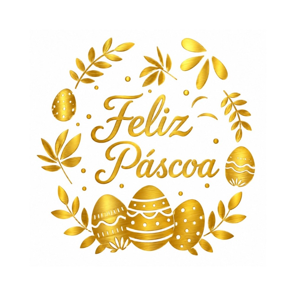 Etiqueta Adesiva Feliz Pascoa Ovos C/40