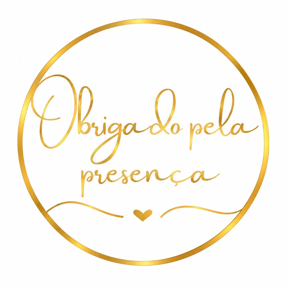 Etiqueta Adesiva Transparente Obrigada Presenca C/30
